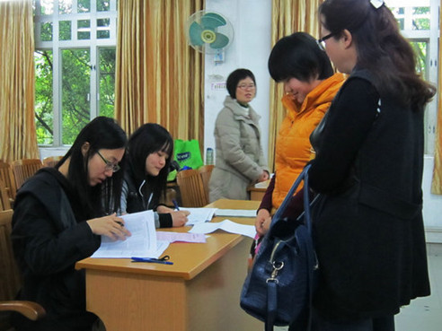 学员报到现场