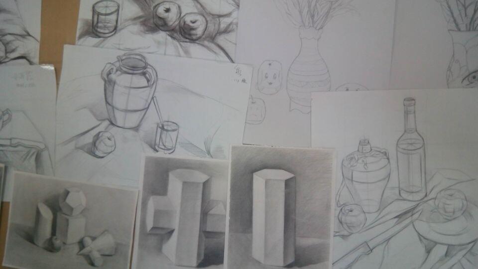 静物素描作品