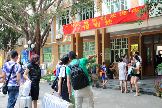 对，就在这里报到